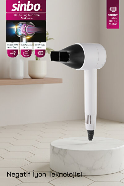 Sinbo Shd-1705 Bldc Saç Kurutma Makinesi-Beyaz