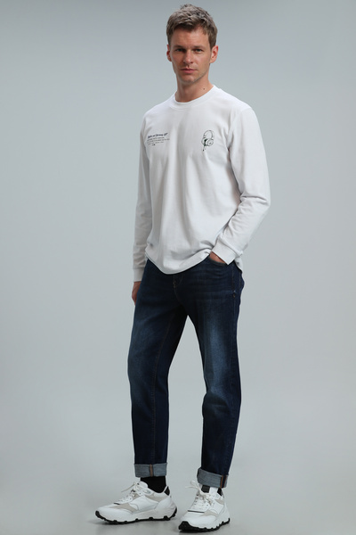 Lufian Magnus Men's Long Sleeve T-Shirt White