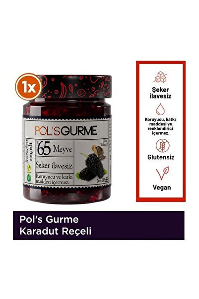 Pol's Gurme Pol'sgurme Karadut Reçeli Chia Tohumlu Şeker Ilavesiz %65 Meyve Oranlı 285 gr
