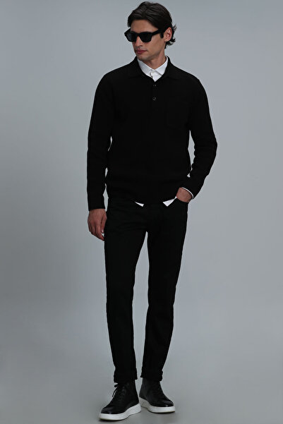 Lufian Ανδρικό παντελόνι Anton Smart Jean Slim Fit Μαύρο