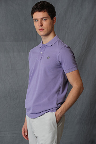 Lufian Laon Smart Men's Polo T-Shirt Dark Lilac