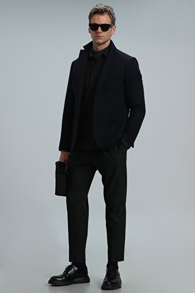 Lufian Haly Spor Erkek Blazer Ceket Slim Fit Lacivert