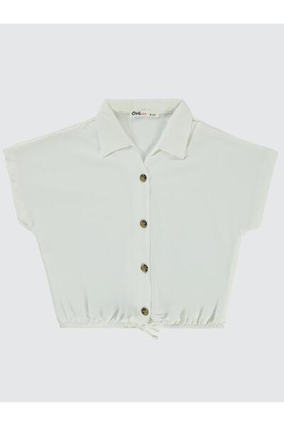 Civil Girls Риза за момиче 6-9 години Екрю