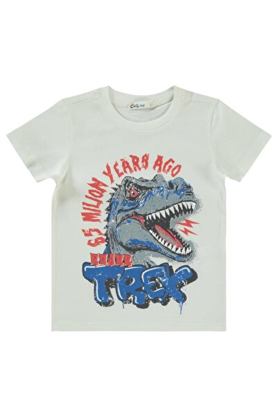 Civil Boys Trex Printed 2-5 Years Old T-Shirt - Ecru 3-4 Years Old