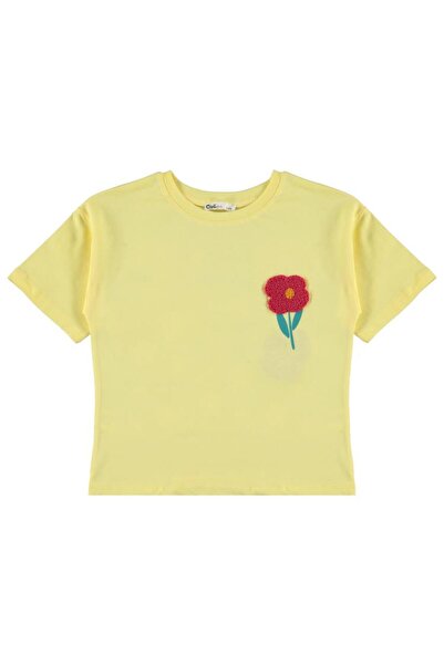 Civil Girls One Day Printed 6-9 Years Old T-Shirt - Yellow 6-7 Years Old