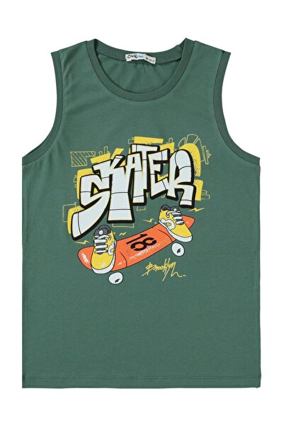 Civil Boys Skate Printed 10-13 Years Old Pajama Set - Khaki13-14 Years Old