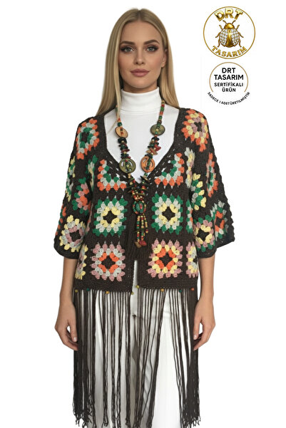 drt tasarım Li Women's Winter Combination Cardigan