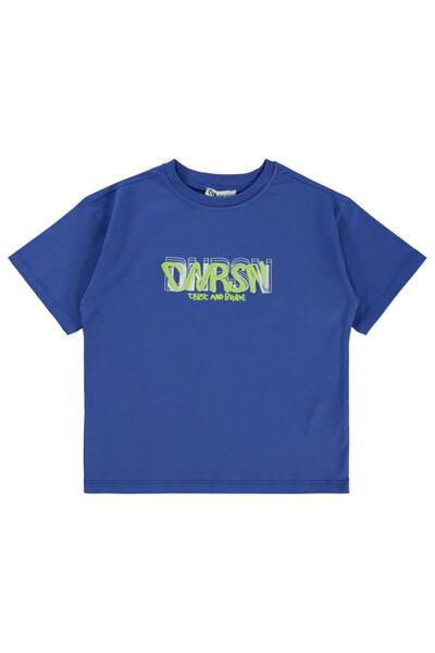 Civil Boys تي شيرت للأولاد 6-9 سنوات ساكس أزرق