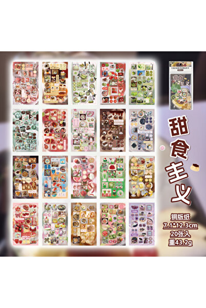 Choice ملصقات كتب D4 مقطوعة بالقالب، 20 قطعة، ملصقات كتب كرتونية عتيقة، مستلز...