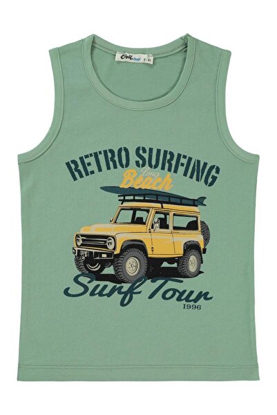 Civil Boys Retro Sufrin Printed 2-5 Years Old T-Shirt - Khaki 3-4 Years Old