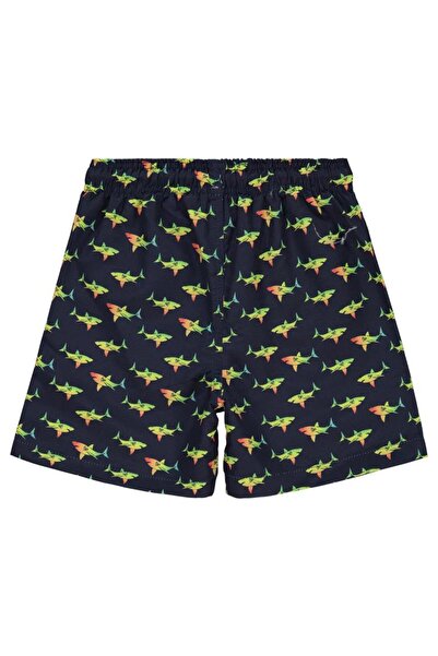 Civil Boys Shark Printed 6-9 Years Old Swim Shorts - Navy Blue9-10 Years Old
