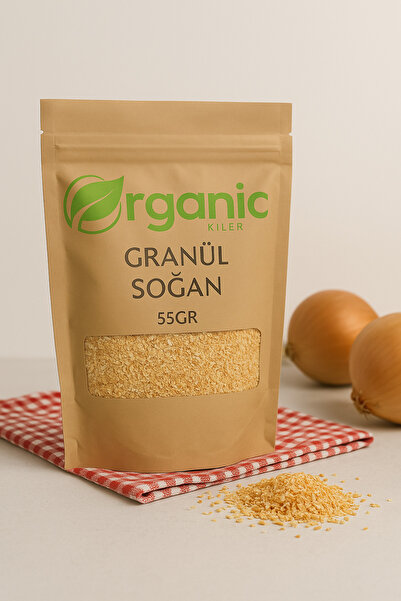Organic Kiler Doğal Granül Soğan Tozu 55 gr – Katkısız , Koruyucusuz