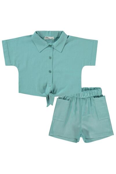 Civil Girls Tie-Front Suit for Ages 2-5 - Green2-3 Years