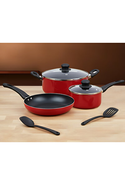 Bisbell 7Piece Nonstick Cookware Set | Fry Pan, Casserole, Sauce Pan & Tools ...
