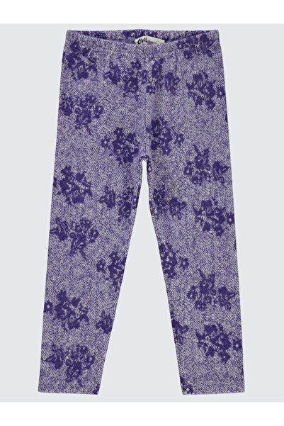 Civil Girls Κολάν με σχέδια λουλουδιών για 6-9 ετών - Λιλά 6-7 ετών
