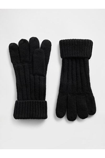 GAP Kız Çocuk Siyah Fitilli CashSoft Eldiven