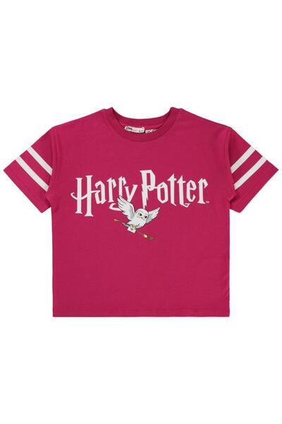 Harry Potter Kız Çocuk Tişört 6-9 Yaş Bordo