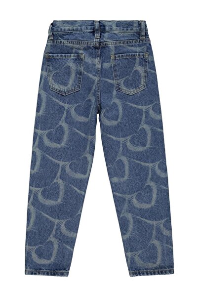 Civil Girls Heart Printed 6-9 Years Old Pants - Blue 7-8 Years Old