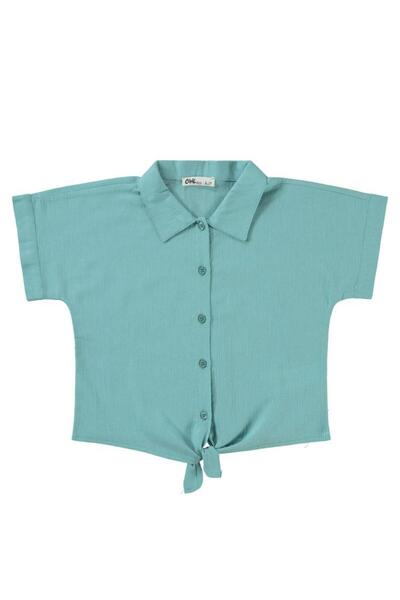 Civil Girls Tie-Front Suit for Ages 6-9 - Green8-9 Years