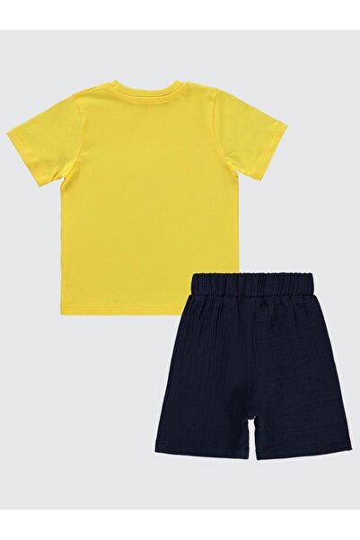 Civil Boys Saılıng Printed Set with Capri for Ages 2-5 - Yellow 2-3 Years