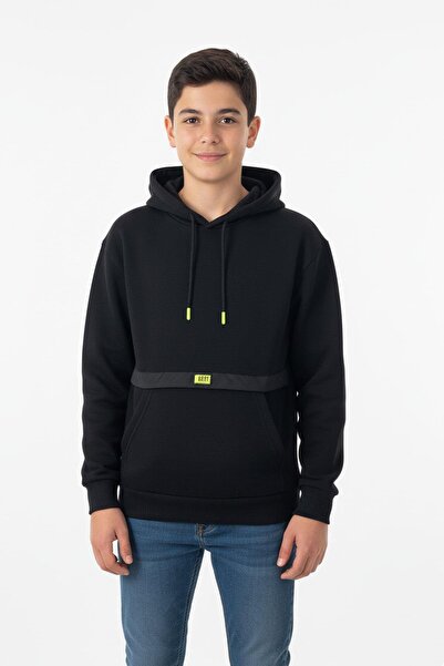 NEWKİDS Φούτερ για αγόρια με κουκούλα και λεπτομέρεια με τσέπες καγκουρό