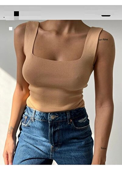 EDL Γυναικεία μπλούζα χωρίς μανίκια με χοντρές τιράντες, λεπτό καλοκαιρινό τε...