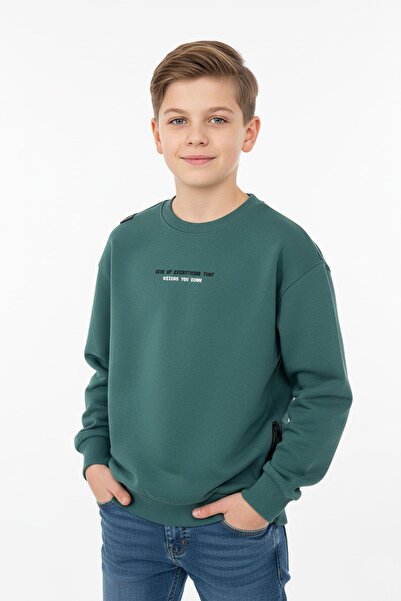 NEWKİDS Hanorac supradimensionat din bumbac unisex pentru vârste 9-13 ani - F...