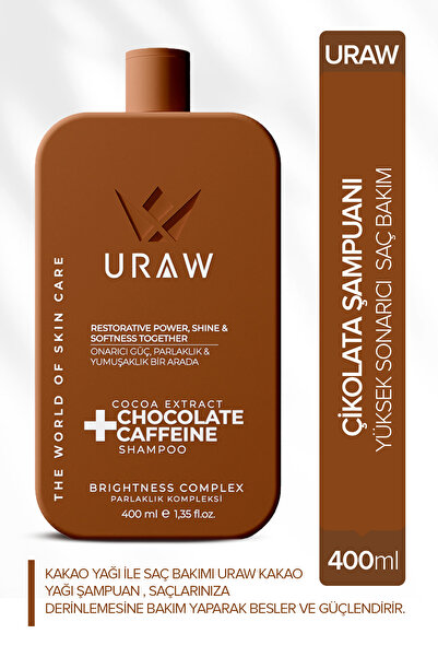 Uraw Chocolate Caffeine Shampoo ( Kakao Ekstratlı Yüksek Onarıcı Çikolata Şampuanı )