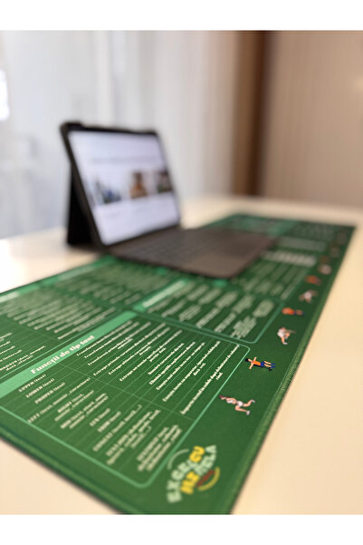 OEM Deskmat Mousepad Excel Cu Mirela, Formulas, Options and Shortcuts, Stitched Edges, 800 x 300 mm