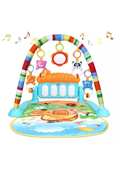 TOYARSA Sevimli Piyanolu Sesli Işıklı Aynalı Oyun Halısı