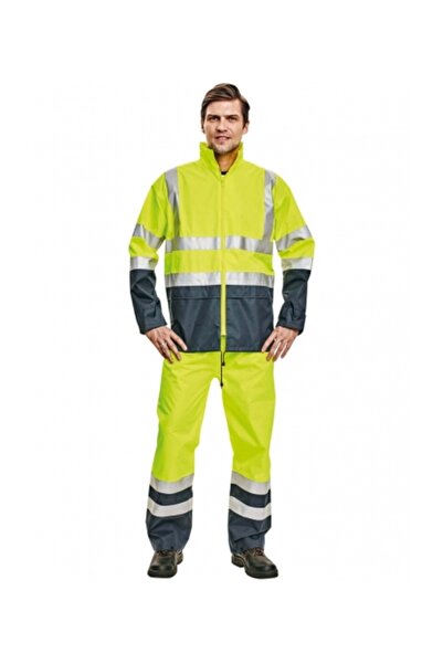 CERVA سترة مطر عاكسة للضوء من إيبينج باللون الأصفر/الأسود.