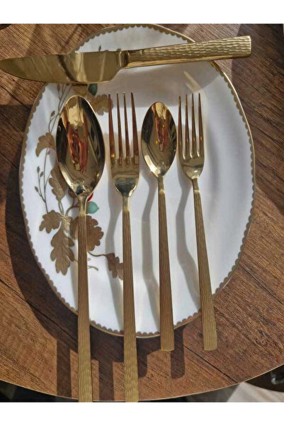 Aryıldız Piero Gold Matte 12-Piece 60 Piece Cutlery Set