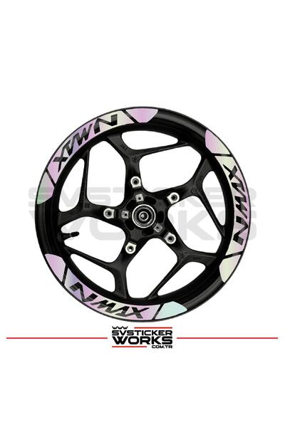 ARONA Yamaha Nmax Wheel Stripe Wide Sticker Outer to Inner Quality High Adhes...