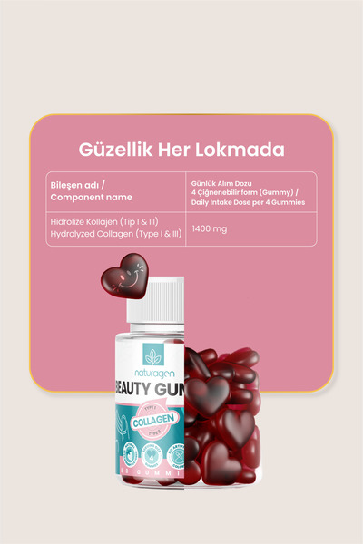 Naturagen Gummy 60 Adet Tip 1&3 Kolajen Jelibon Form