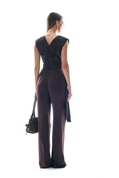 EXPLOSION Tafta Garnili Gold Tokalı Bol Paça Tulum