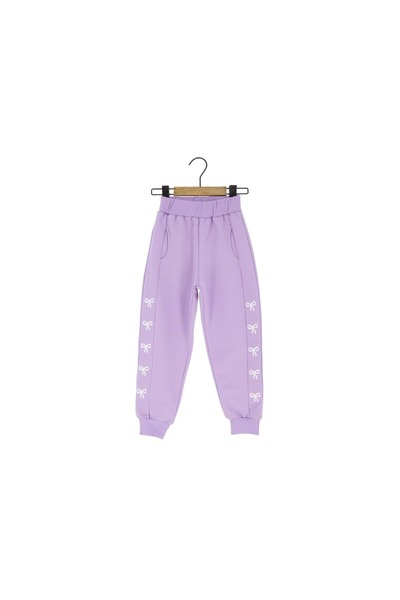 atabay Pantaloni de trening cu două fire, fără șarjons, cu imprimeu cu fundă ...