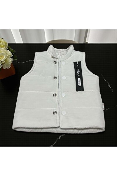 LOVE MAXX Unhooded Puffer Vest White