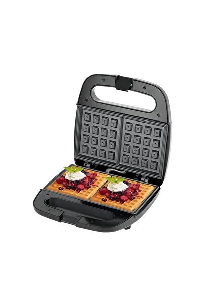 divendi-ro Aparat de gofre, RAF R536H, 750W, Control automat al temperaturii, Negru-Argintiu