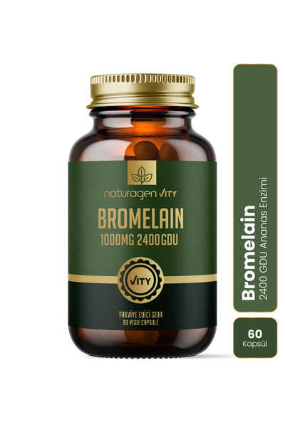 Naturagen Bromelain 1000 Mg 2400 Gdu Prebiyotikli 60 Kapsül