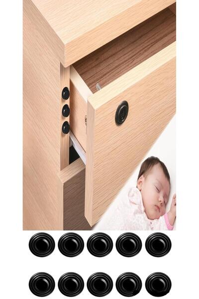 MasterCar 10 Adet Yapışkanlı Sandalye Koltuk Mobilya Ayak Keçesi Ses Ve Darbe Emici Silikon Kapı Çekmece Stope