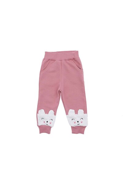 atabay Paça Wefsoft Cat Embroidered Three-Ply Sharded Trackpants Fuchsia