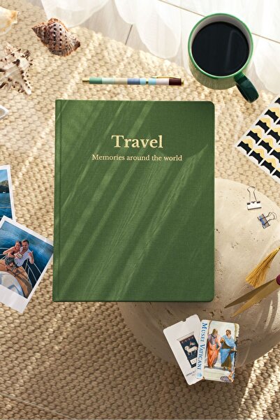 Memories and more Travel Journal / Seyahat Anı Defteri - Keten Kumaş Kapak