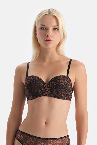 Dagi Καφέ σουτιέν με λεπτομέρεια από δαντέλα