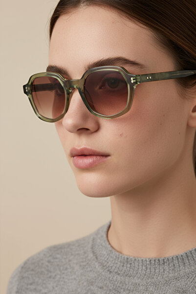 EYE OF HORUS Mihenk-Eoh91033 C4 Khaki Unisex Sunglasses