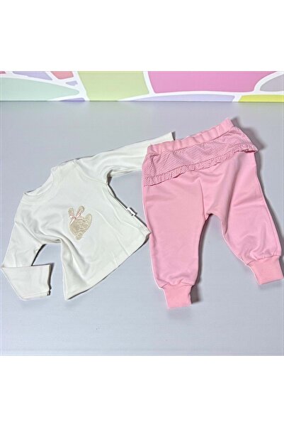 LOVE MAXX طقم تافانلي ألت أب توب باللون الوردي