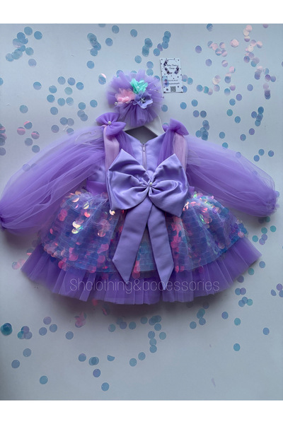 SHClothing accessories فستان بتصميم حورية البحر لعيد ميلاد الأطفال