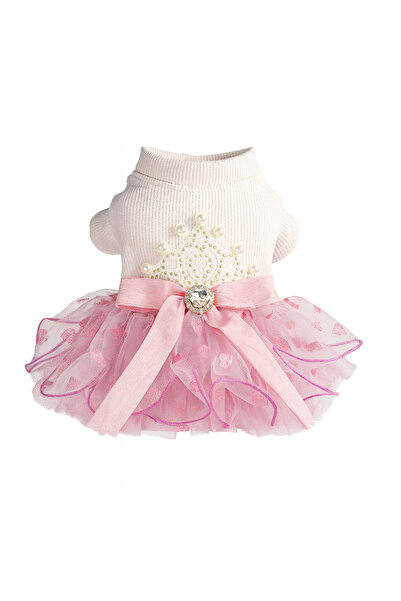 Dolce Pets Kedi Köpek Kıyafeti Prenses Taçlı Elbise