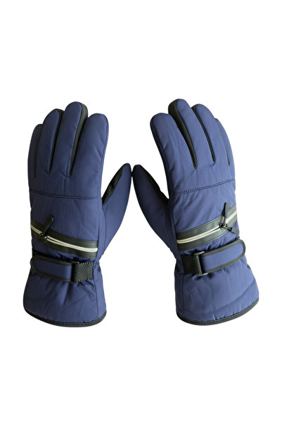 Mustran Waterproof Fur Winter Gloves with Zippered Hidden Pocket Wallet – Unisex