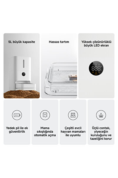 Xiaomi Smart Pet Food Feeder 2 Akıllı Evcil Hayvan Besleyici