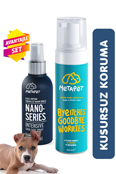 Metapet Köpeklere Özel Koruyucu Hijyen Paketi - Koruyucu Kuru Şampuan Ve Nano Series Yoğun Cilt Bakım Spreyi